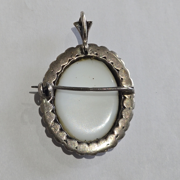 Antique Marcasite Brooch Sterling Silver - Picture 8 of 9